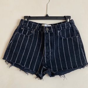 NWOT Reformation Dixie Pinstripe Jean Shorts